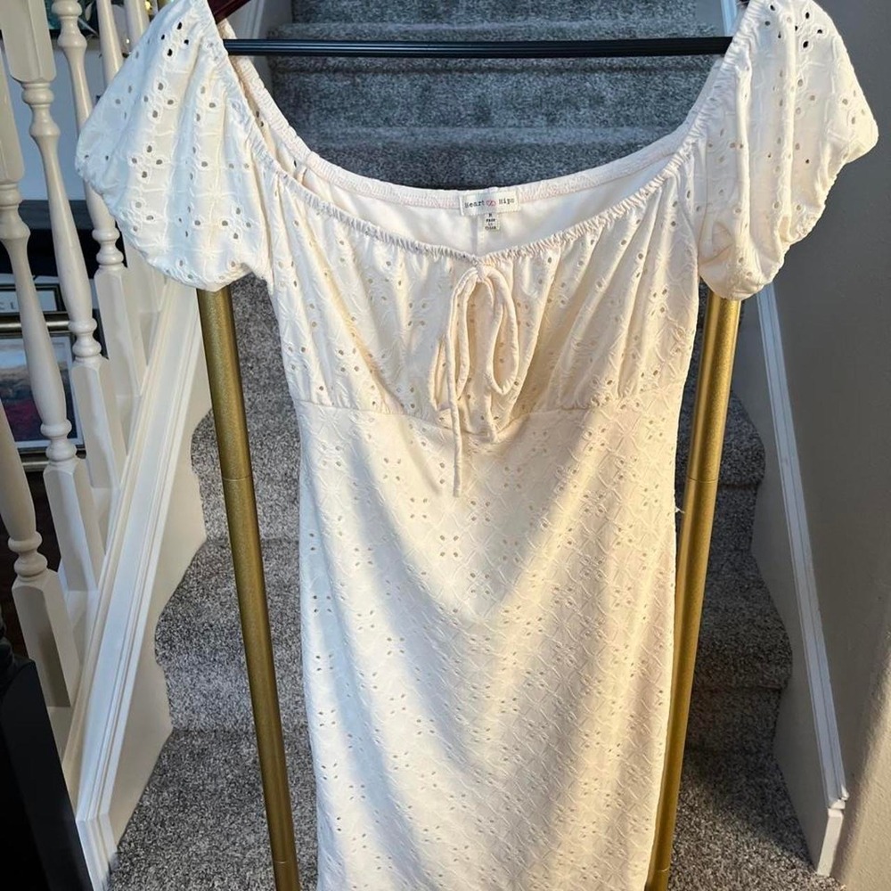 milkmade eyelet sweatheart cotagecore mini dress romantic fairy